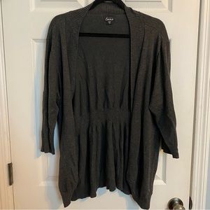 Simply Emma Gray Cardigan Plus Size 3X